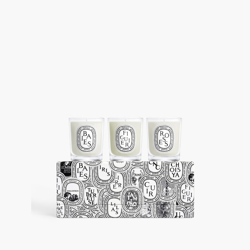 Diptyque Paris Set of 3 Small Candles Pre Composed