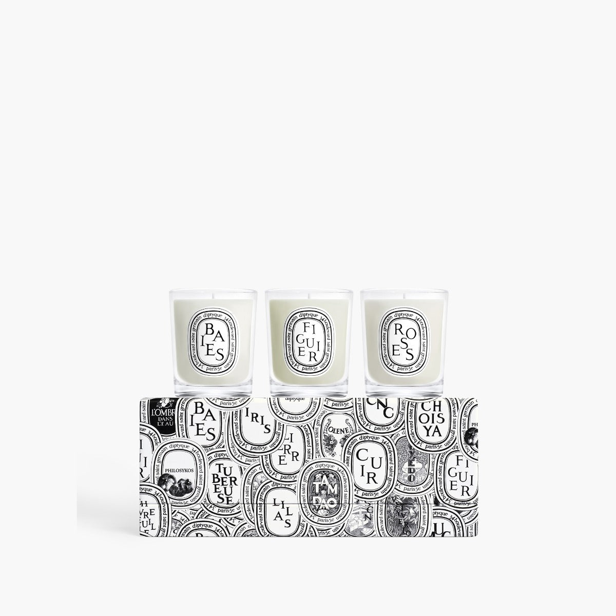 Diptyque Paris Set of 3 Small Candles Pre Composed