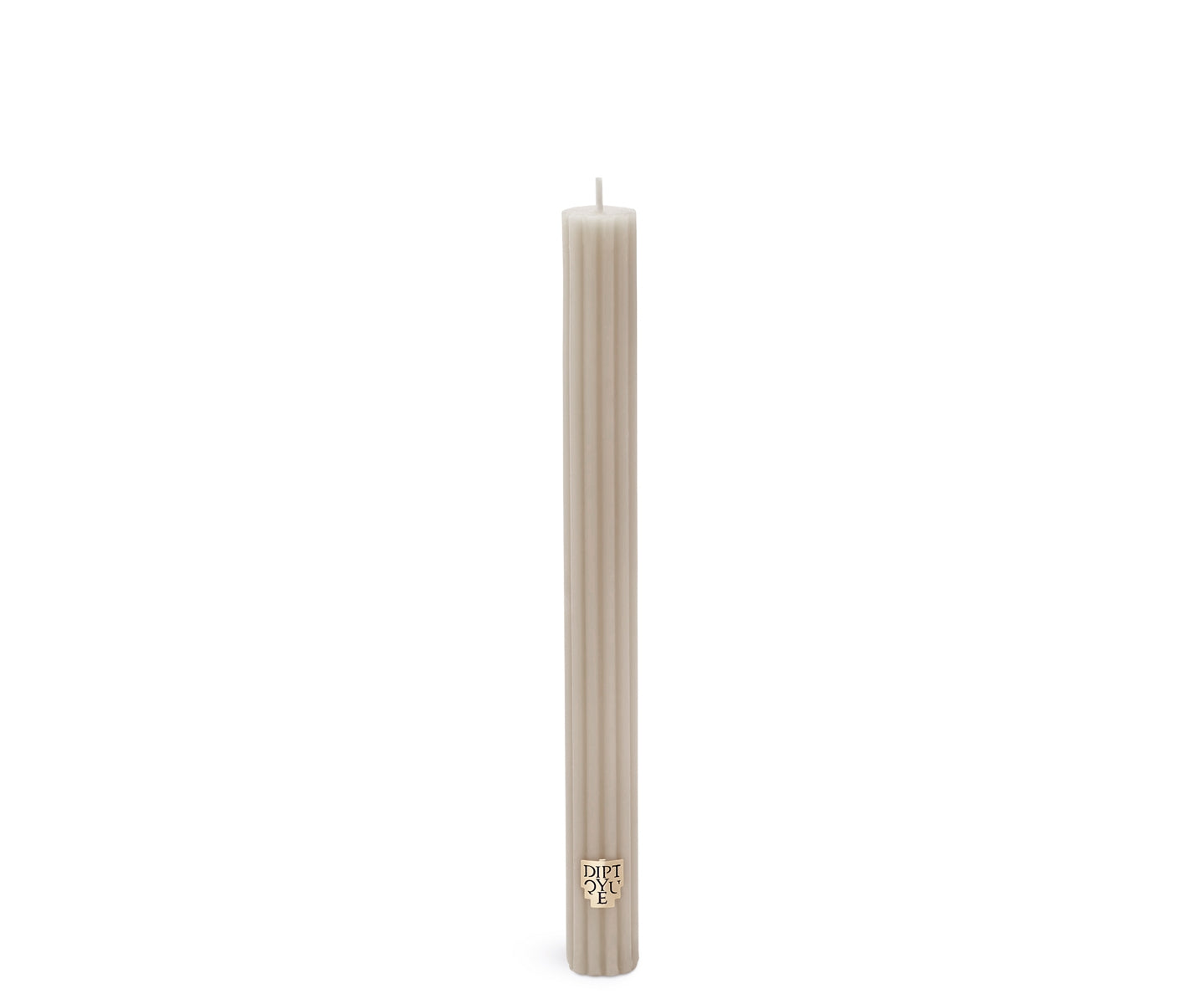 Diptyque Paris Feu De Bois / Wood Heat Scented Ribbed Taper Candle Limited Edition