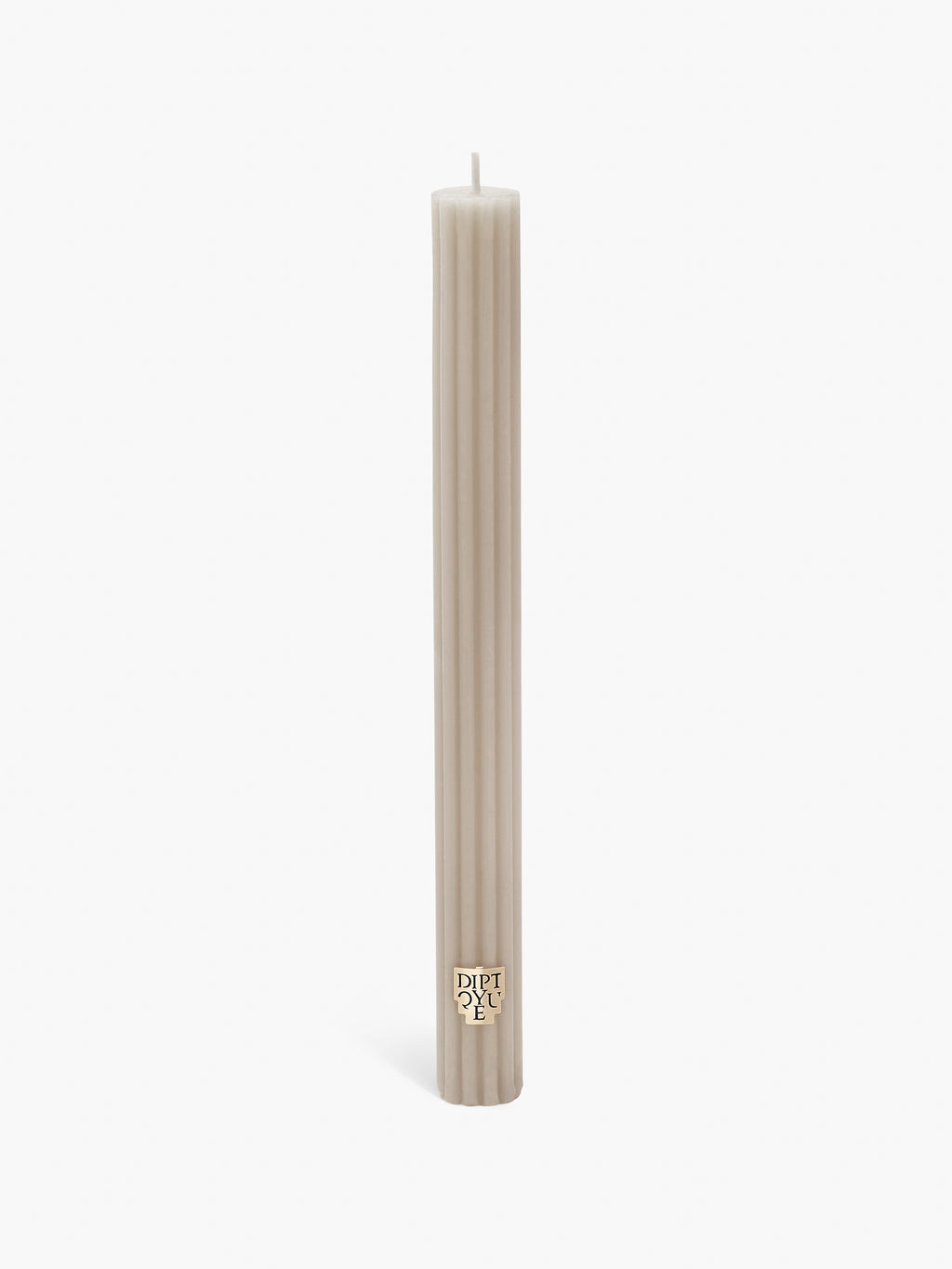 Diptyque Paris Feu De Bois / Wood Heat Scented Ribbed Taper Candle Limited Edition