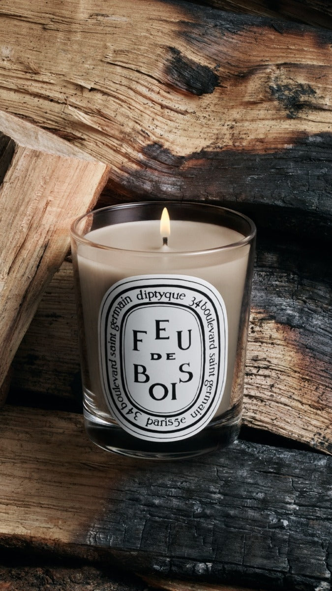 Diptyque Paris Feu De Bois Wood Heat Small Candle