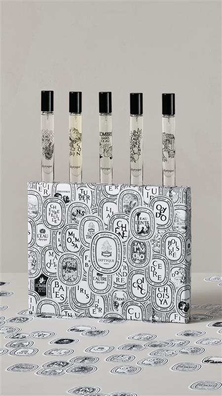 Diptyque Paris Set of 5 Eaux De Toilette to Compose