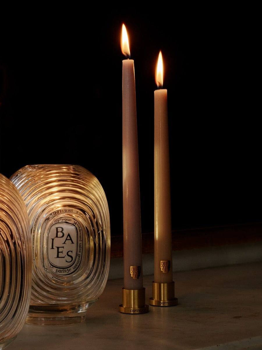 Diptyque Paris Feu De Bois Wood Heat Taper Candle