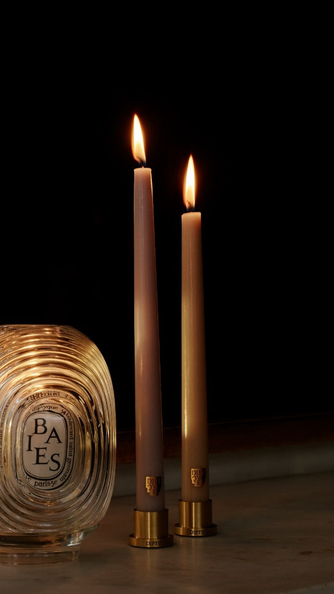 Diptyque Paris Feu De Bois Wood Heat Taper Candle